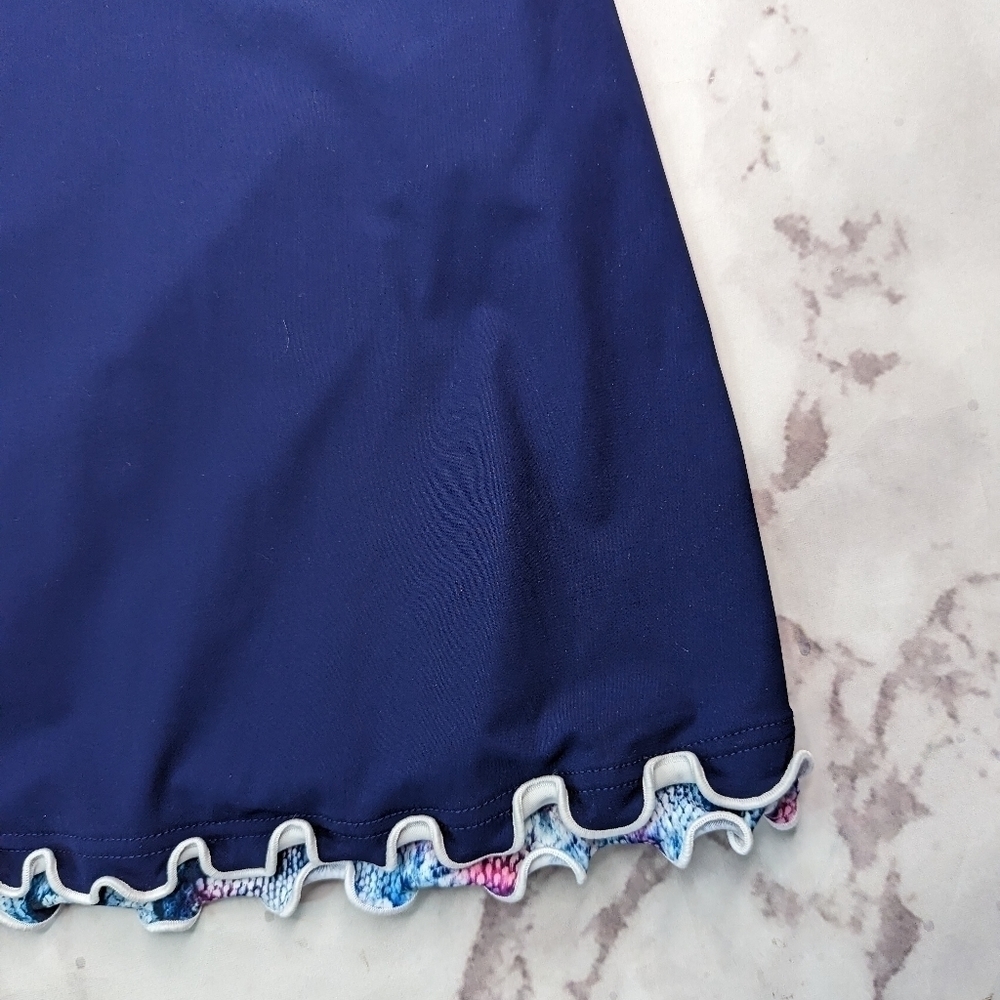 Profile By Gottex Swim Skirt Womens 18 W 2X Blue Bottom Synch Bathing Suit - Picture 8 of 13